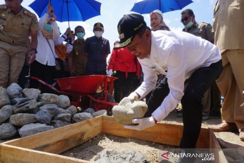 Peletakan batu pertama pembangunan huntap bantuan dua negara Asean