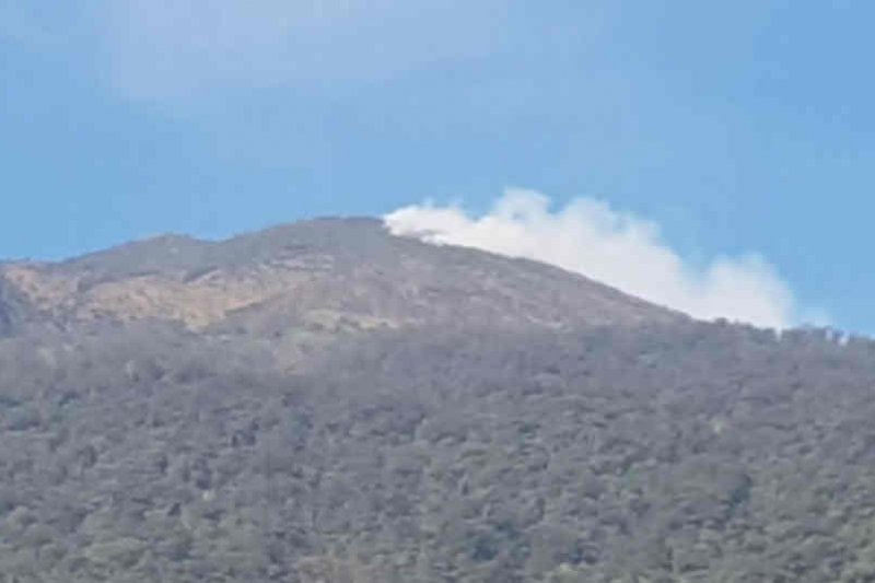 Pemadaman kebakaran lahan di puncak Gunung Ciremai terkendala medan