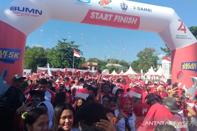 WIKA-Damri-BKI-Nindya Ajak Masyarakat Manado Jalan Sehat 5K