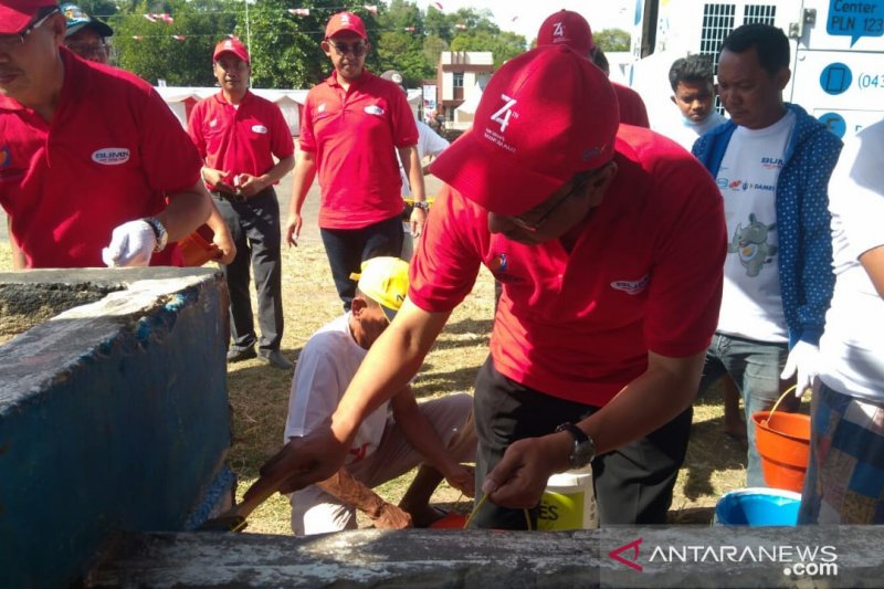 WIKA-Damri-BKI-Nindya Lakukan Padat Karya-Pangan Murah