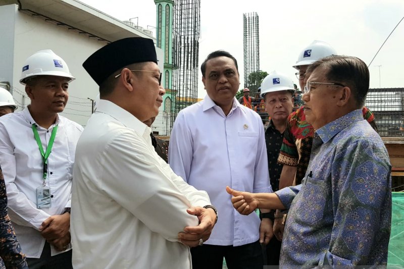 Wapres JK tinjau proses pembangunan UIII, Kantor DMI dan Masjid Istiqlal