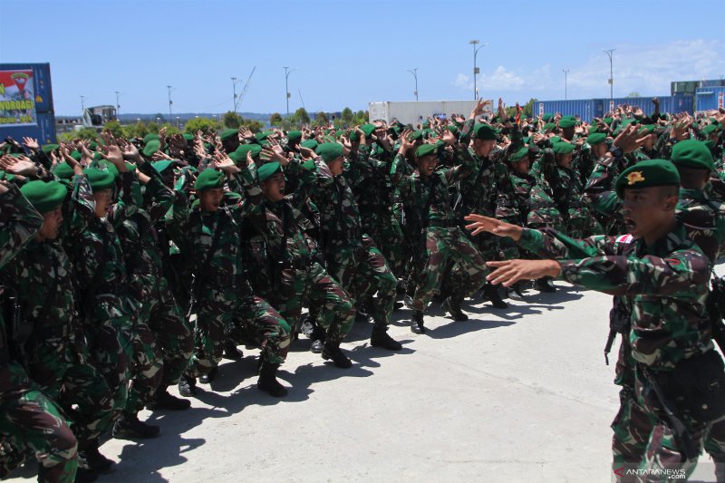 KEPULANGAN PRAJURIT TNI AD PAMTAS RI-PNG