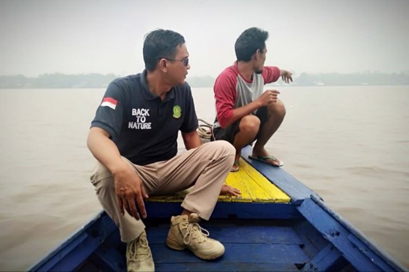 Buaya Sungai Mentaya Kalteng sudah menyasar ke perairan pusat kota