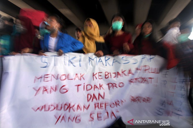 Aksi mahasiswa Makasar