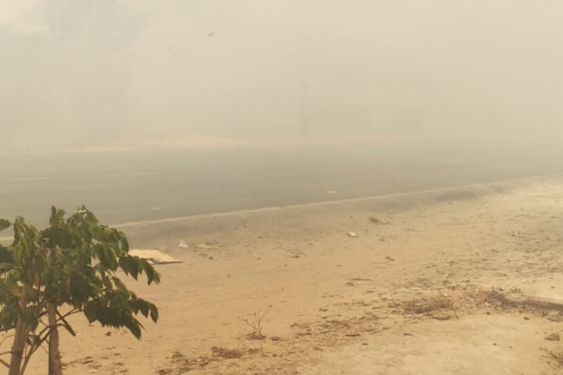 Kabut asap akibat karhutla landa wilayah Mesuji