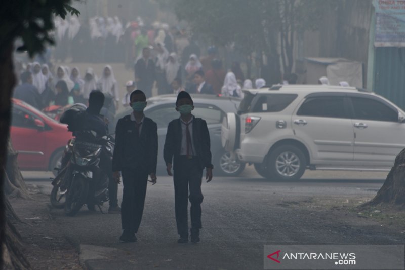 Siswa Sekolah di Palembang diliburkan karena kabut asap