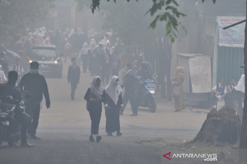 Siswa Sekolah di Palembang diliburkan karena kabut asap