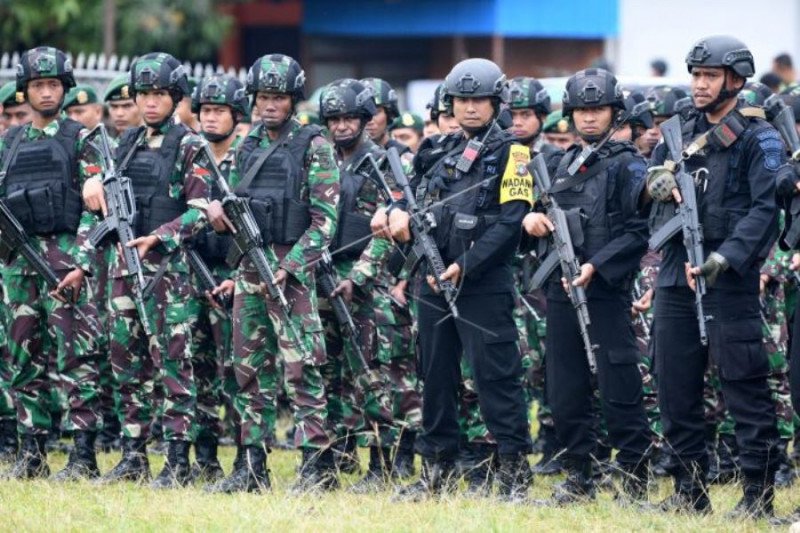 Apel gabungan TNI-Polri di Wamena