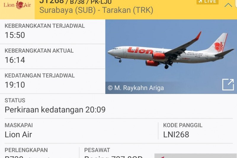 Dua pesawat Lion Air nyaris tak bisa mendarat di Tarakan - ANTARA News