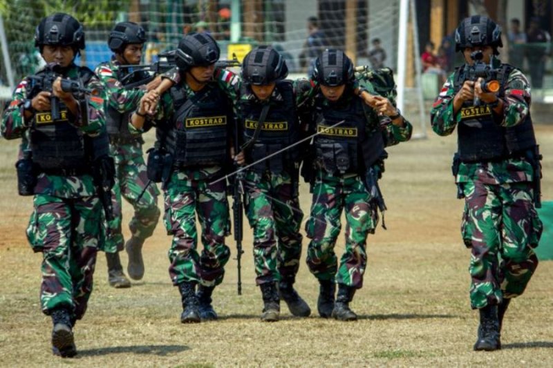 Simulasi pengamanan perbatasan RI-PNG