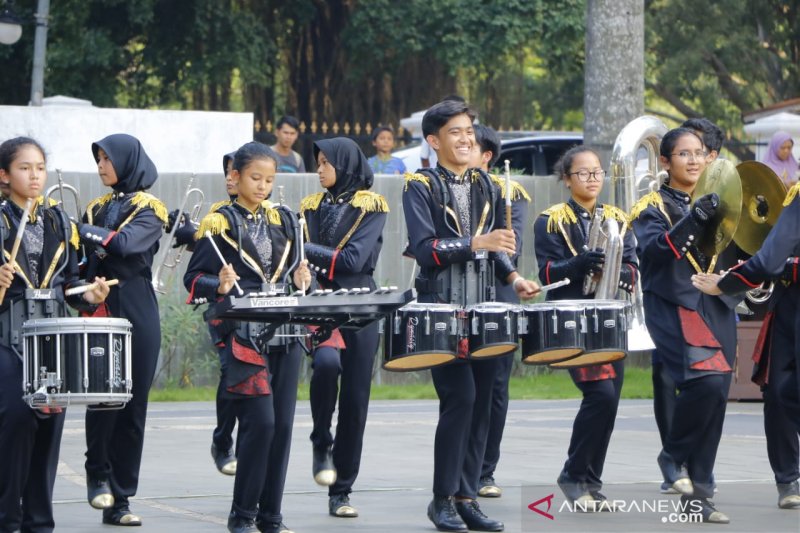 Peserta Kejuaraan Nasional Drum Band Junior 2019 dari Jabar diwakili tim Kota Bogor
