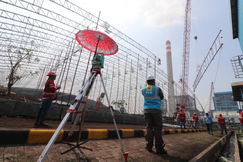 PLN selesaikan pemasangan struktur baja PLTU Indramayu