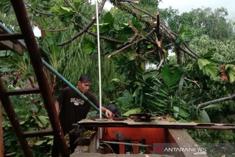 Puluhan rumah di Ciutara Sukabumi rusak akibat puting beliung
