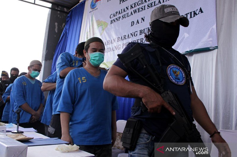 Pemusnahan Narkoba hasil tangkapan BNN Sulsel