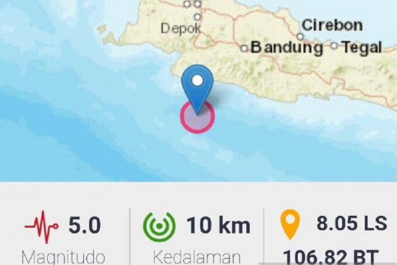 Belum ada laporan kerusakan akibat gempa Sukabumi