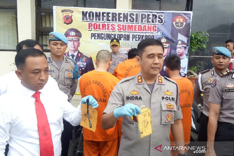Polisi tangkap komplotan spesialis curanmor di Sumedang