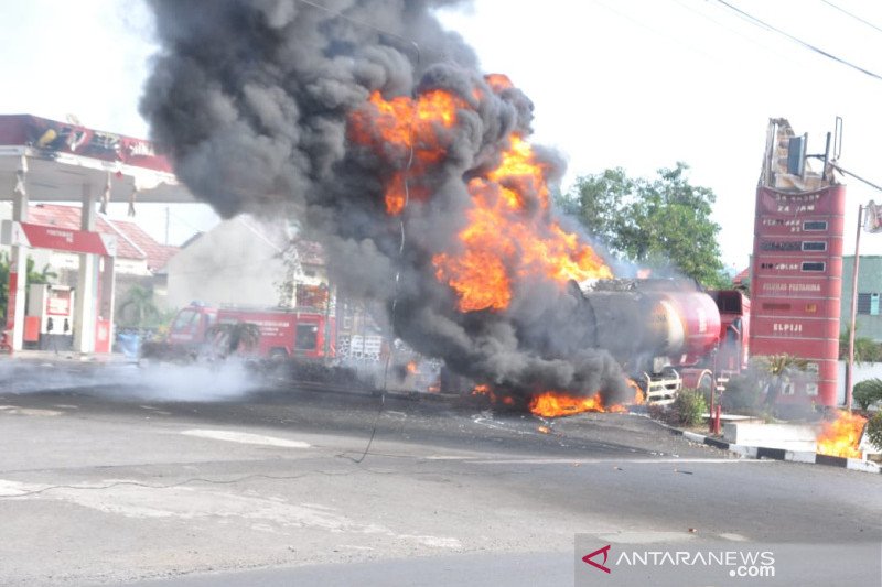 Pertamina investigasi kebakaran truk tangki BBM di SPBU Batulawang Kota Banjar