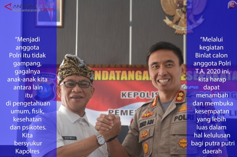 Infografis MoU Pemkab dan Polres Lingga