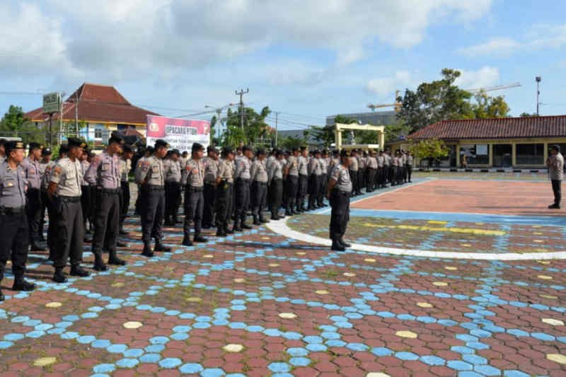 Aparat Polres Indramayu dilatih pengamanan Pilkada 2020