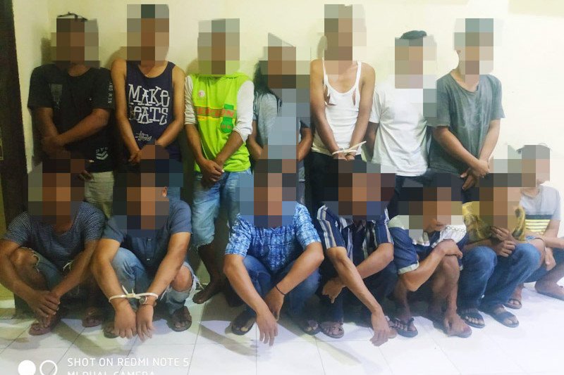 Polres Lampung Tengah tangkap 14 pelaku pengeroyokan anggota polisi
