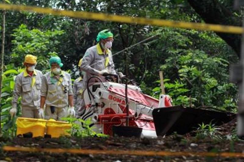 Dekontaminasi temuan paparan tinggi radioaktif