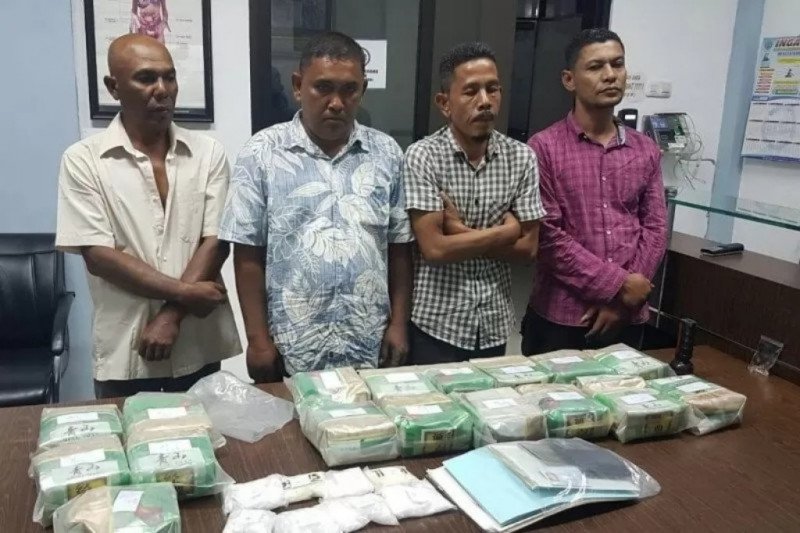 Penyelundupan 33 kg sabu asal Malaysia digagalkan