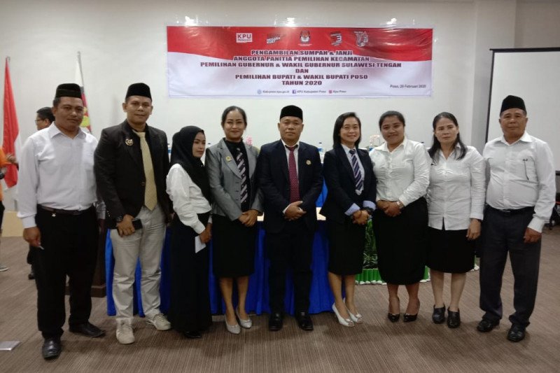 95 anggota PPK untuk Pilkada Poso 2020 dilantik
