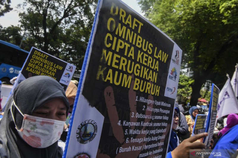 Aksi virtual buruh FSPMI sampaikan tiga tuntutan di medsos