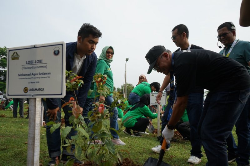 Jasa Marga gandeng IPB wujudkan penanaman 42 pohon langka di rest area Tol Purbaleunyi