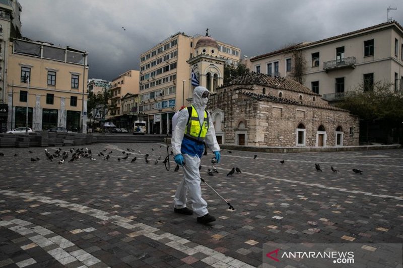 Penampakan Kota Athena setelah lockdown COVID-19