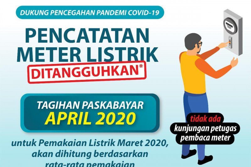 PLN hitung pemakaian listrik rata-rata tiga bulan terakhir, pecatatan meter ditangguhkan