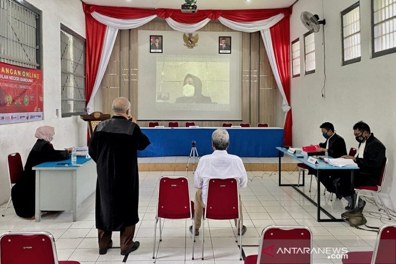 Rutan Bandung gelar sidang pidana secara daring