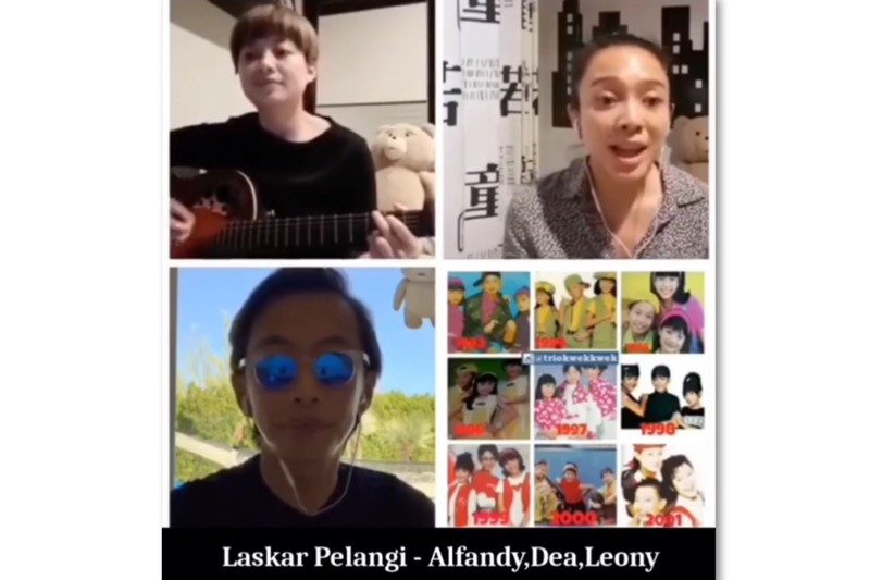 Trio Kwek Kwek Reuni Lewat Lagu Laskar Pelangi Antara News Trio Kwek Kwek Reuni Lewat Lagu Laskar Pelangi Antara News
