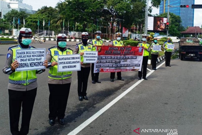 Satlantas Palembang hentikan tilang kendaraan beberapa pekan ke depan hindari kerumunan