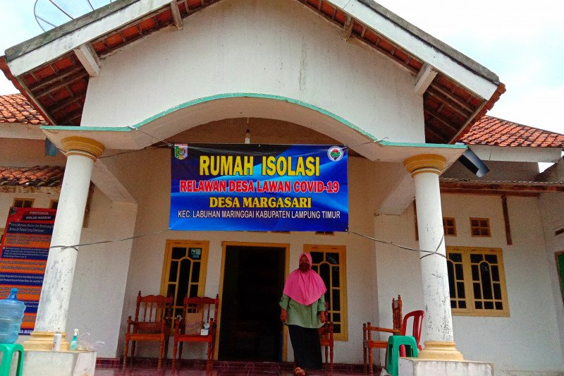 Rumah isolasi di Desa Margasari, Lampung Timur