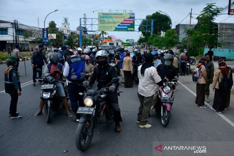 Hari pertama penerapan PSBB di Gowa