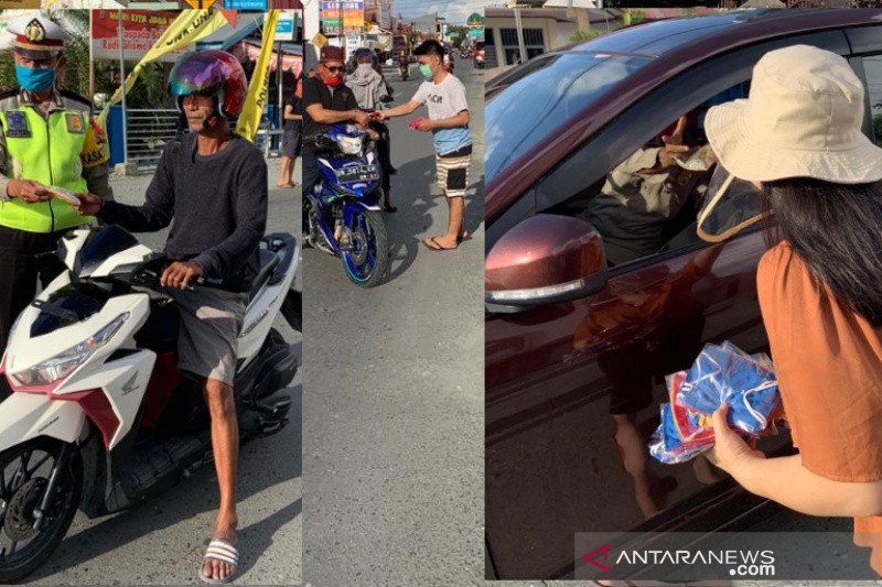 GPdI Ampana bagi 1.000 masker kepada pengendara bermotor