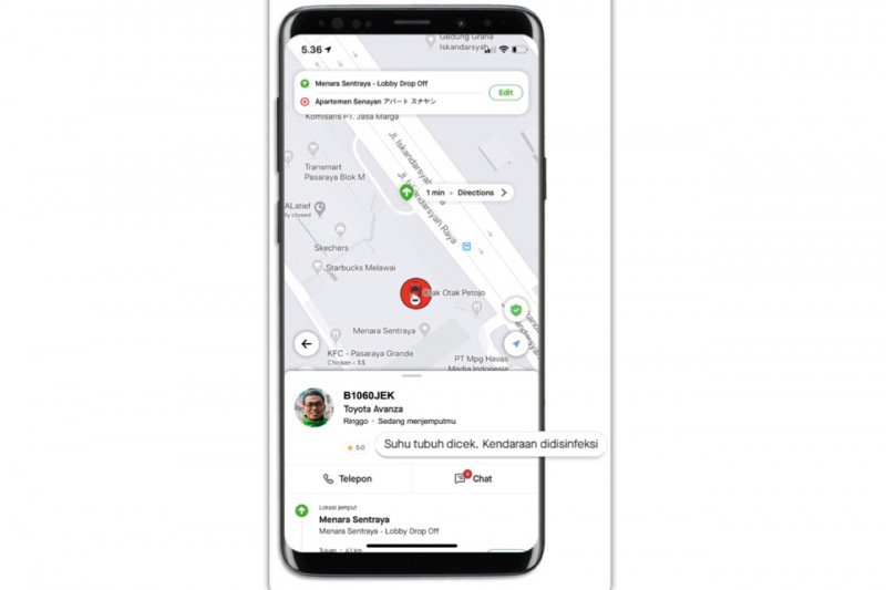 Gojek hadirkan fitur informasi status suhu tubuh driver