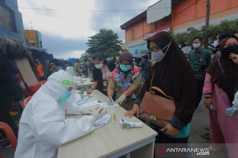 Hasil rapid test di Pasar Kebon Kembang Bogor, empat orang reaktif