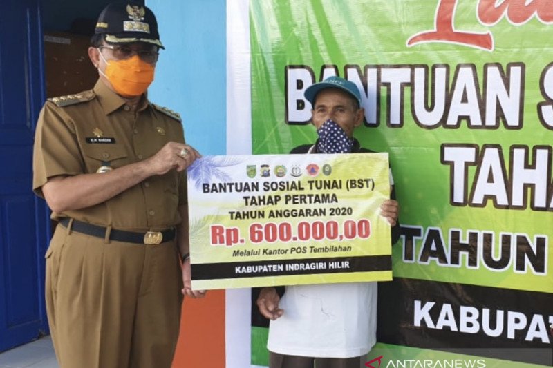 50.128 Kepala Keluarga di Inhil terima Bantuan Sosial Tunai