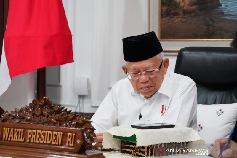 Sampaikan Minal Aidin, Wapres Ma'ruf Amin imbau masyarakat Shalat Id di rumah