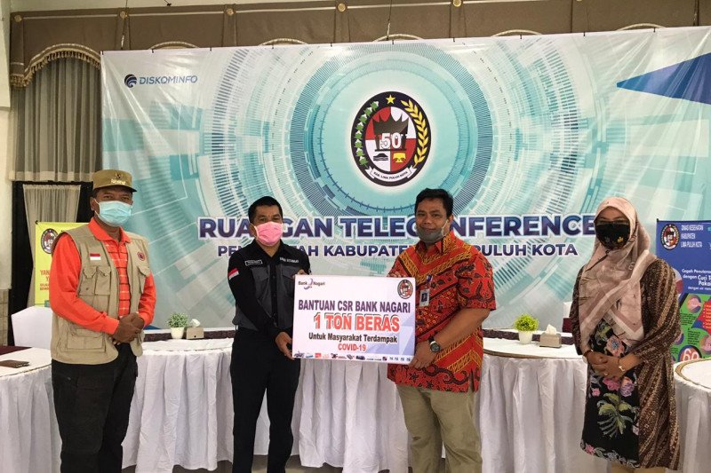 Bank Nagari Payakumbuh salurkan dua ton beras untuk Payakumbuh dan Limapuluh Kota