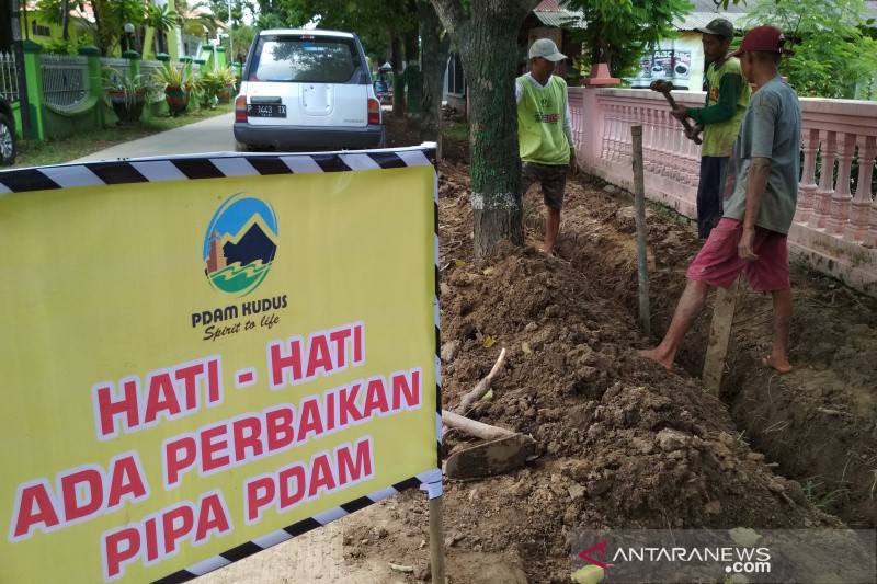 Pembangunan reservoir air bendungan untuk PDAM Kudus dimulai