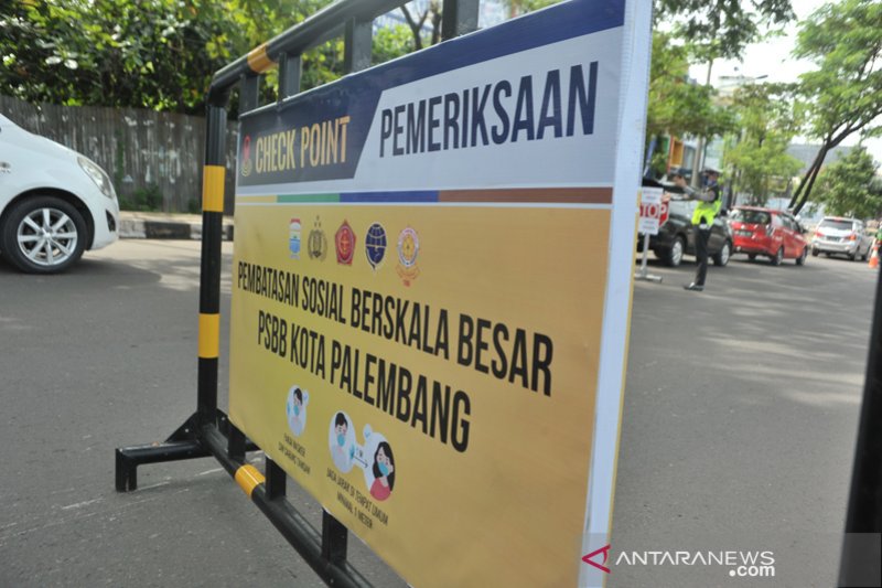 Sanksi PSBB di Palembang mulai diberlakukan