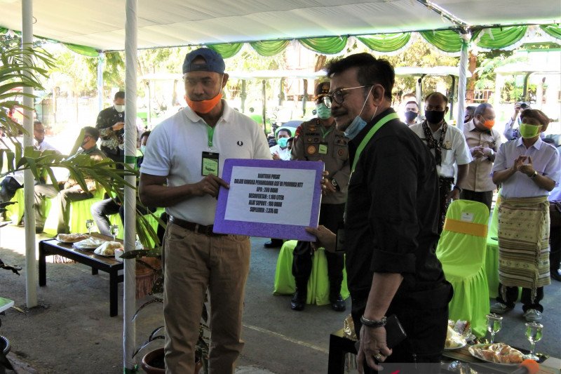 Mentan serahkan obat-obatan atasi flu babi di NTT
