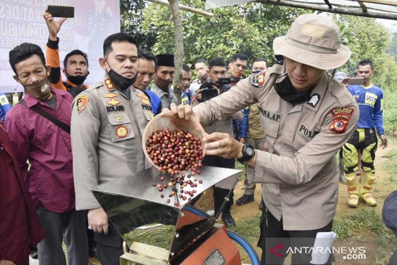 Polres Bogor gandeng kelompok tani Mulyasari kelola kopi