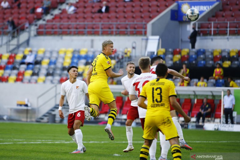 Gol semata wayang Erling Haaland amankan kemenangan tipis Dortmund