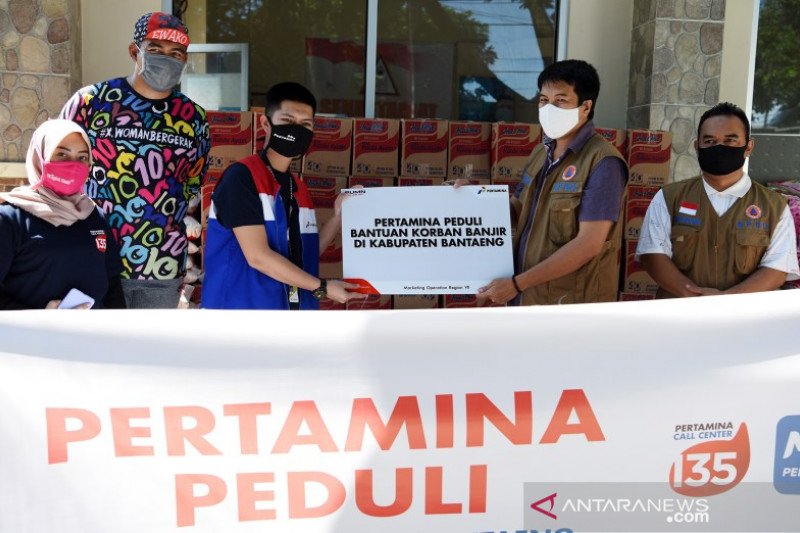 Bantuan Pertamina MOR VII untuk korban banjir bandang Bantaeng