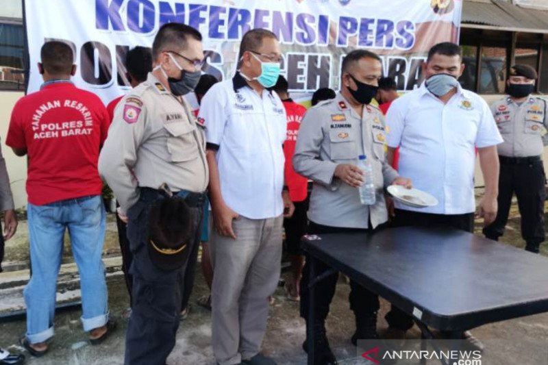 Polisi tangkap tujuh orang penambang emas ilegal di pedalaman Aceh Barat