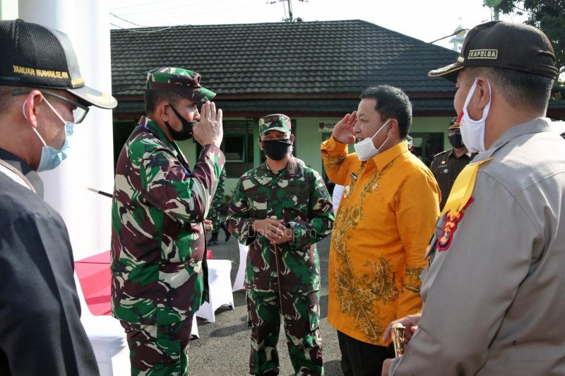 Pangdam Sriwijaya kunjungi Lampung untuk memastikan penyebaran COVID-19 terkendali